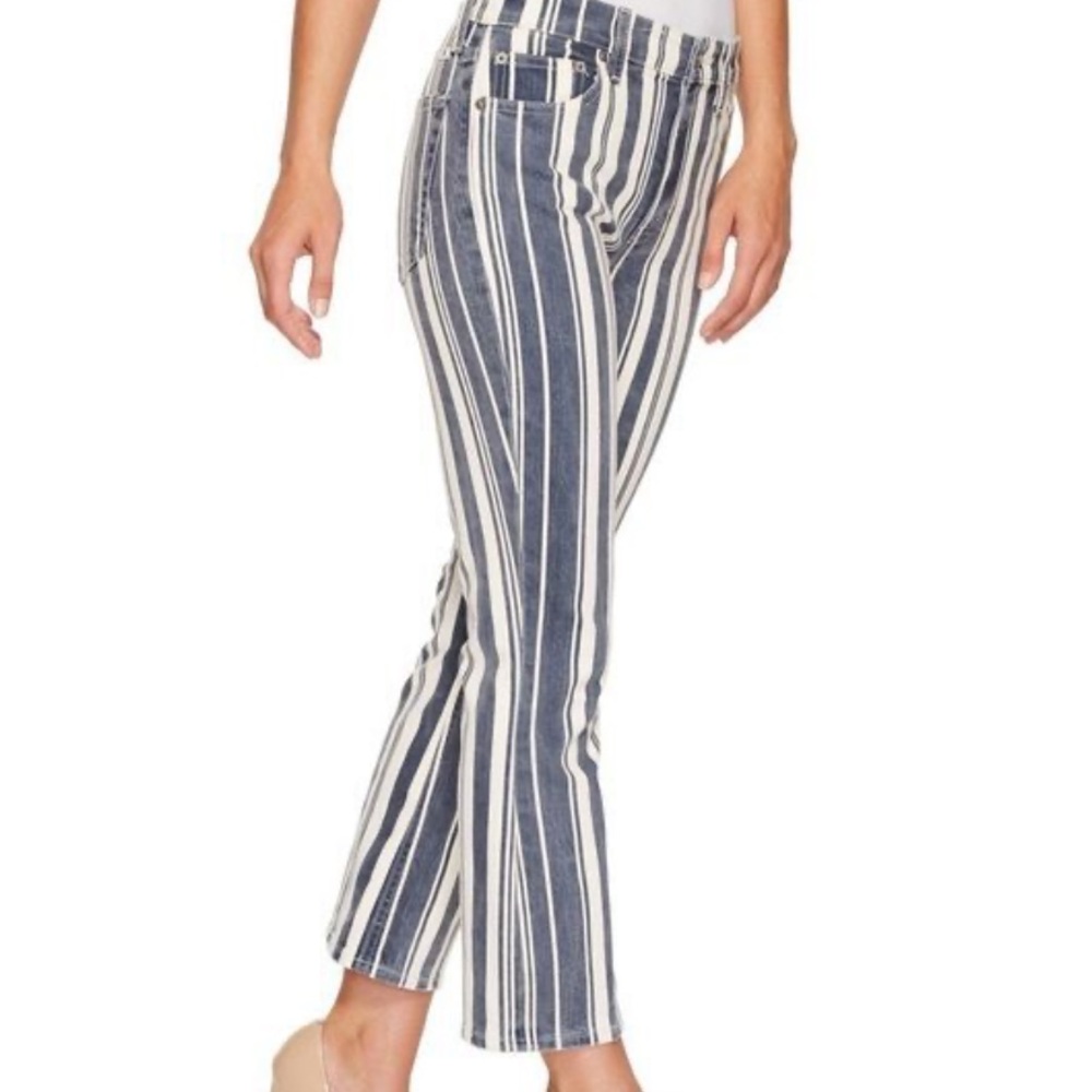 Lucky Brand Bridgette Mini Boot Stripe Jeans